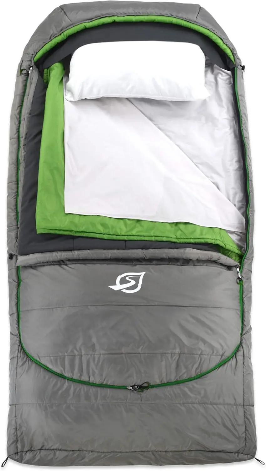 Sleeping Bag for Adults-Adjustable Layers for 3-4 Season use-Integrated Cotton Sheet