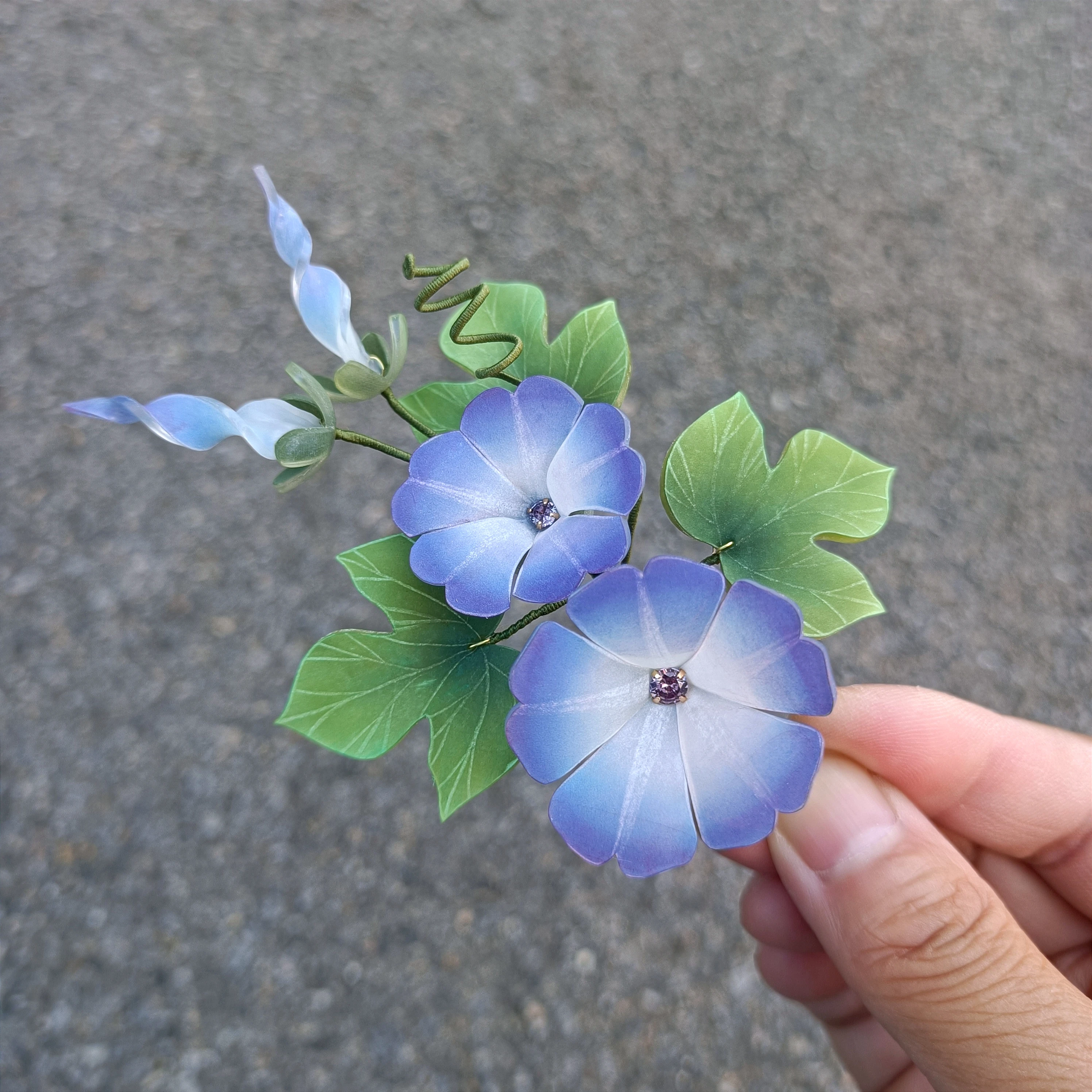 LALAVARA 맞춤형 나팔꽃 여성 헤어 장식