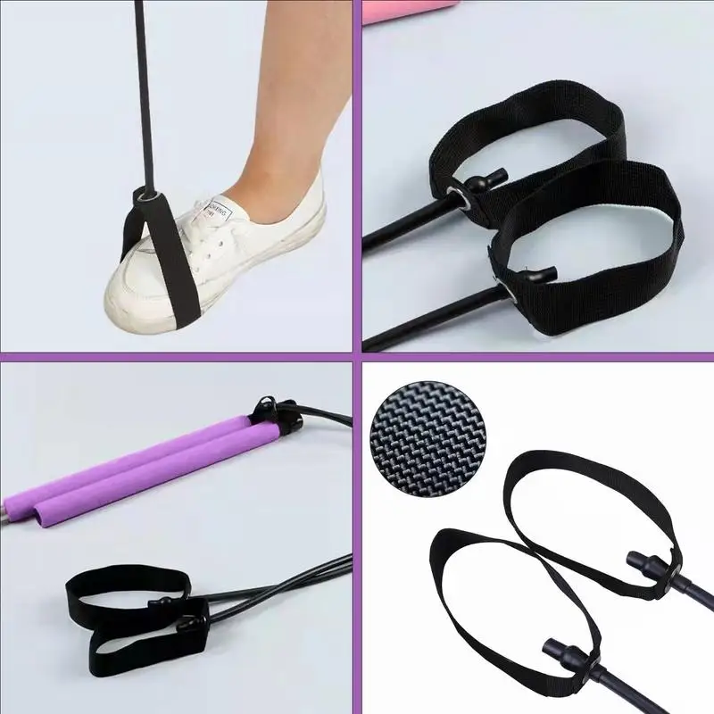Pilates Stretch Fusion Bar Sculpting Fusion Pilates Bar Elastic Lightweight Easy Installation Multifunctional Portable Fitness