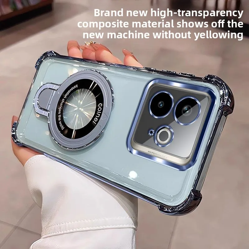 Ultra-thin Four-corner Anti-drop Case with Invisible Bracket