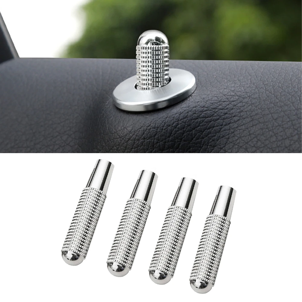 4pcs Car Alloy Door Lock Pins Lock Pin Screw Knob for Mercedes Benz C