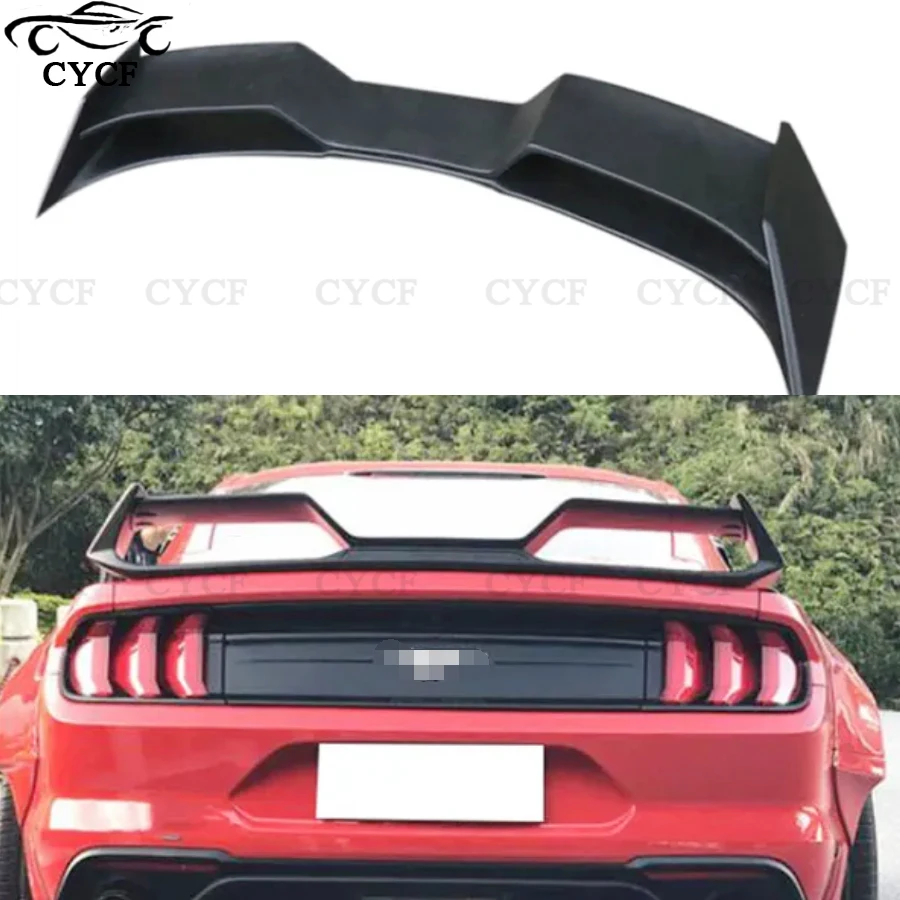 

Carbon Fiber Spoiler Rear Wing Auto Racing Car Styling Tail Lip Wing Car Trunk Diverter For Ford Mustang GT 2015+ CRA Style