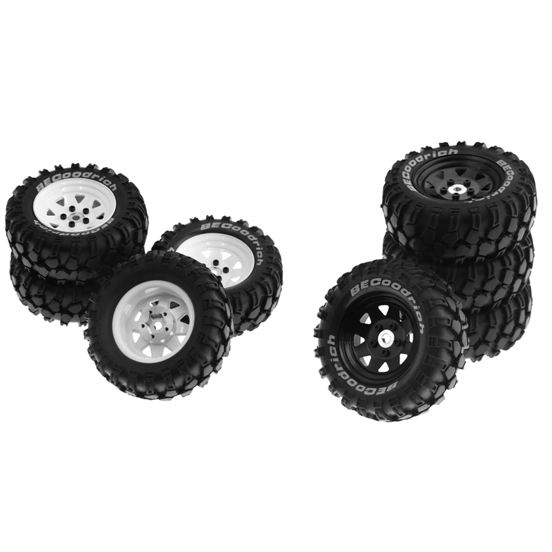 

Комплект резиновых шин для 1,9 RC Crawler Car Traxxas, 93 мм, металлический, 1/10 дюйма, с треугольным отверстием, 12 мм, черные детали адаптера
