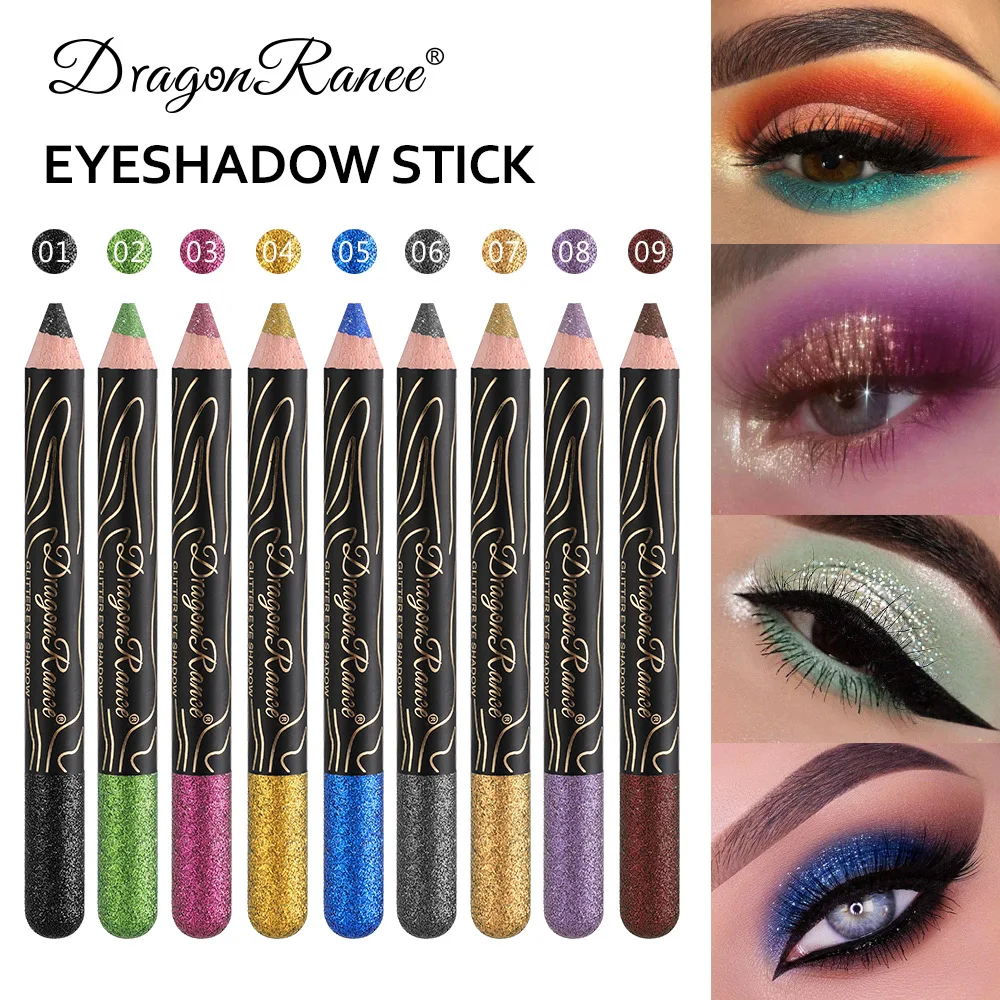 12 Color Glitter Eyeshadow Pencil Eye Shadow Stick Silkworm Pen Long