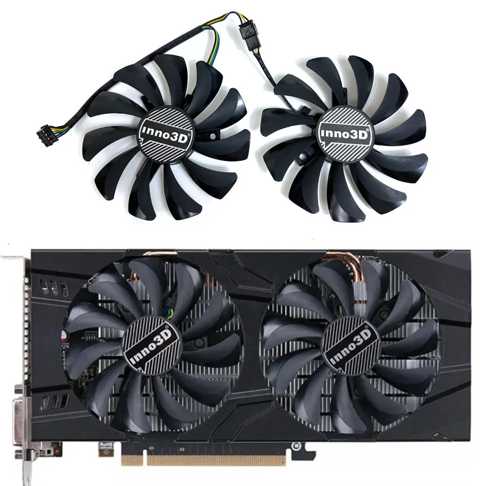 

NEW 2FANS/SET 85MM 4PIN INNO3D GTX 1060 Video card cooling fan，For INNO3D GTX 1060 Video card cooling fan