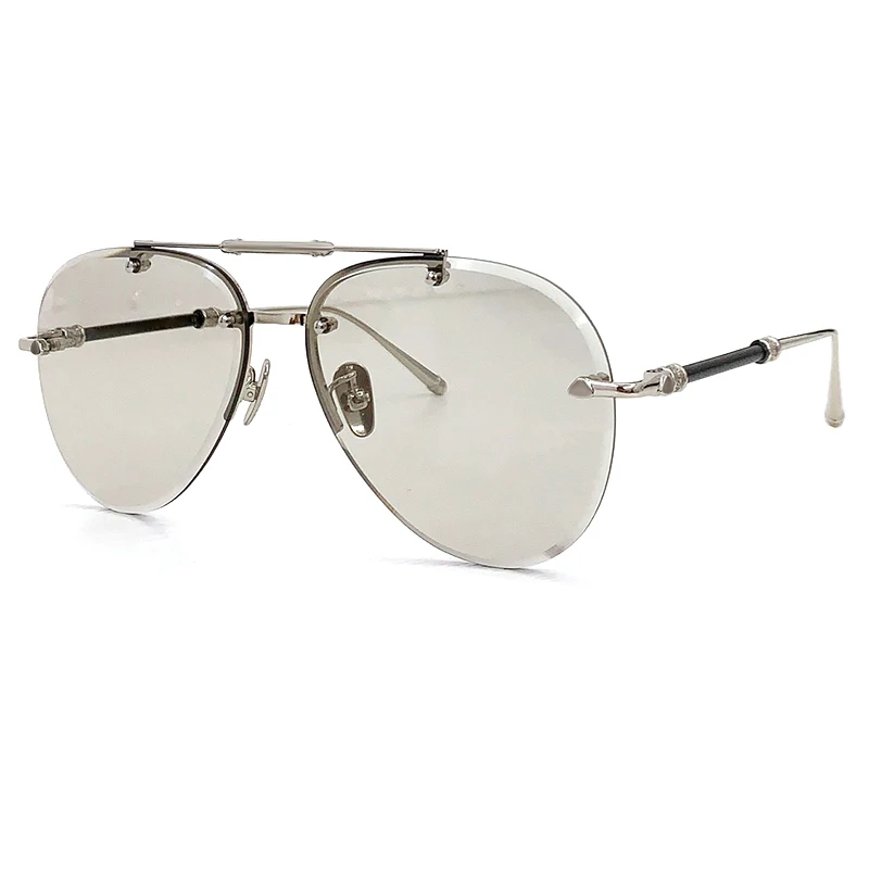 

2023 Sunglasses Men Luxury Rimless Vintage Fashion Glasses Oval Oversized Shades Gafas De Sol Hombre