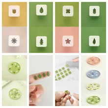  Soft Pottery Earring Cutting Mold MINI Flower/Leaf Pattern Clay Polymer Cutting DIY French Earring Jewelry Pendant Making Tool 