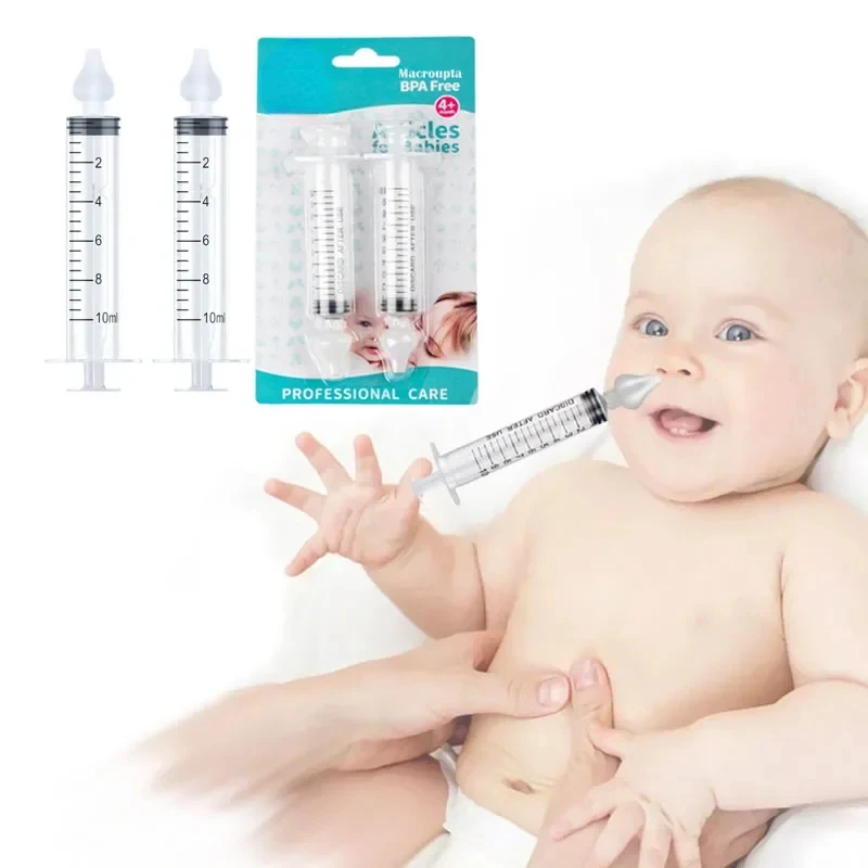 1/2Pcs 10ML Needle Tube Nasal Aspirator Baby Care nose Aspirator Cleaner Baby Rhinitis Nasal Washer Aspirador De Plastico nasal aspirator,nasal irrigator