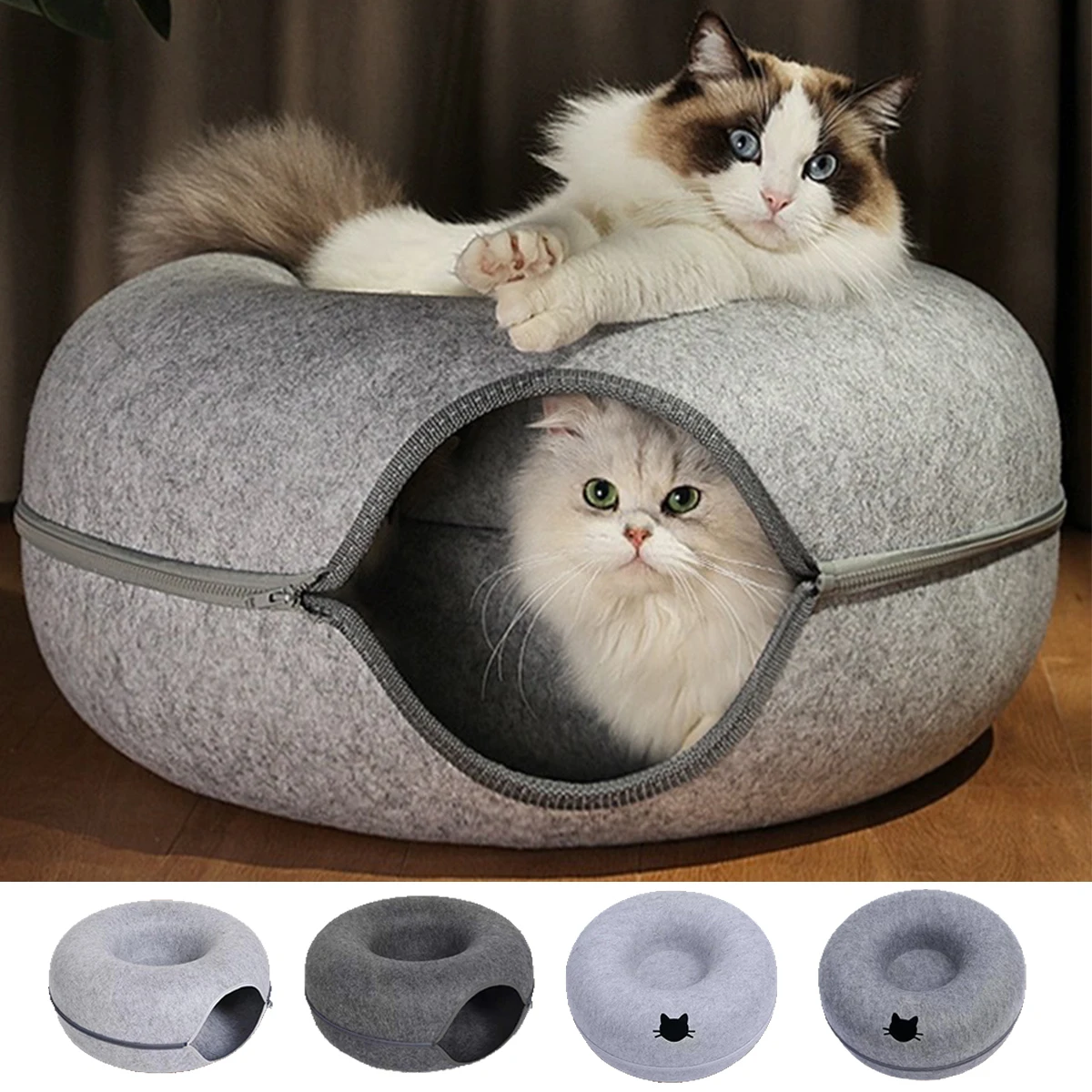 Interactive Felt Cat Tunnel 2