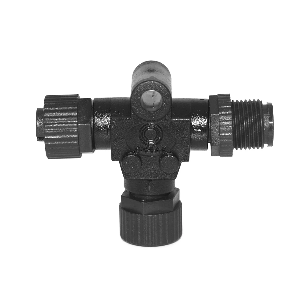 NMEA 2000 T Connector 3 Port T-shaped Three-way Plastic Nut Waterproof NMEA 2000 Starter Kit T-Connector Converter 1/2/4 PCS — view 4
