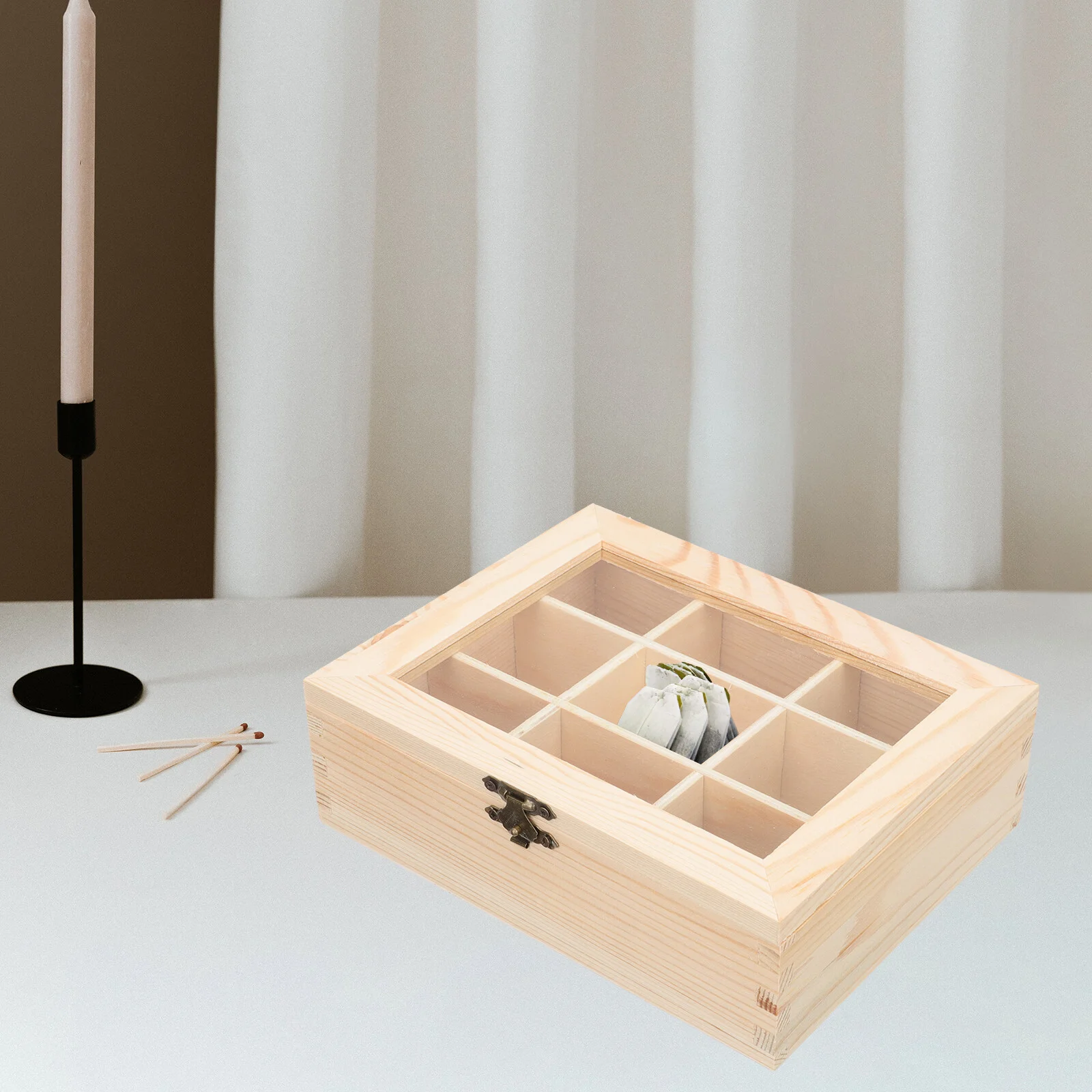 Tea Bag Countertop Holder Restaurant Coffee Organizer Compartment Tea Box tea tin box,tea canister