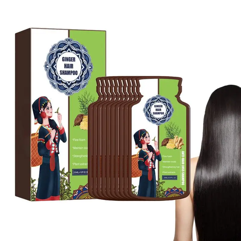 Ginger Hair Shampoo Anti hair loss hair care shampoo Pure Plant Hair Shampoos Regrowth Dense Fast Thicker Hair Growth Shampoo