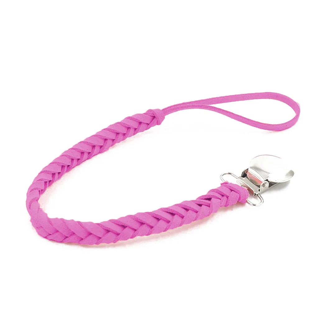 

Цепочка для соски-пустышки, гибкий плетеный держатель, цветной держатель для соски, подарок для будущей мамы