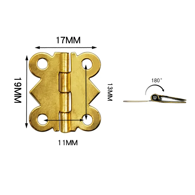 20pcs Decorative Butterfly Hinges for Jewelry, Gift, Music, and Wine Boxes with Screws - Assorted Sizes and Colors