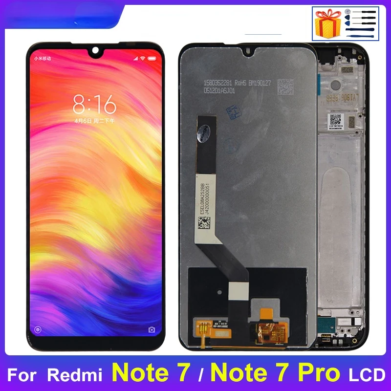 6.3 "Per Xiaomi Redmi Note 7 Pro Display Lcd Touch Screen Per Redmi Note 7 Lcd Digitizer Replacement Replacement Sostituzione