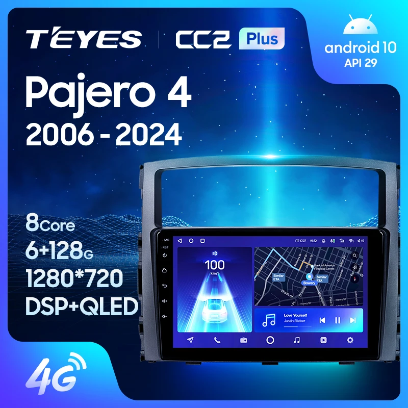 Car Radio Multimedia Video Player Navigation GPS Android TEYES CC2L CC2 Plus Mitsubishi Pajero 4 V80 V90 2006-No 2din car multimedia player car radio