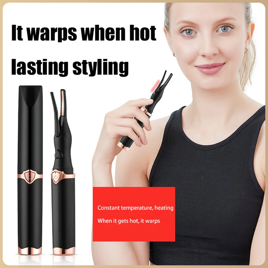 Eyelash Curler 3 Temperature Mode Heated Electronic USB Natural Fake