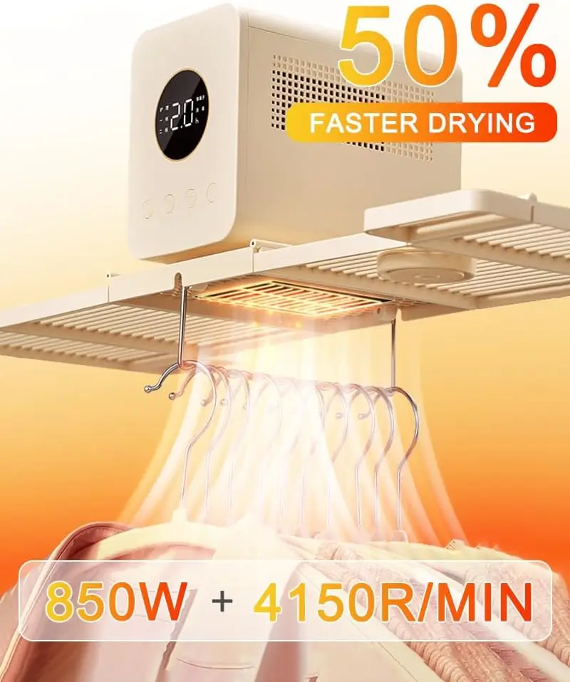 Portable Clothes Dryer 850W Travel Mini Dryer for Clothes Foldable Portable Machine for Apartments RV Home Small Compact