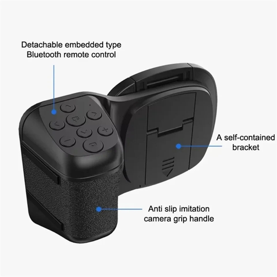 FGCLSY New Mini Portable Handle Stabilizer Handheld Multi-function Vlog Selfie Smartphone Holder Shutter With Light For_voghion.com