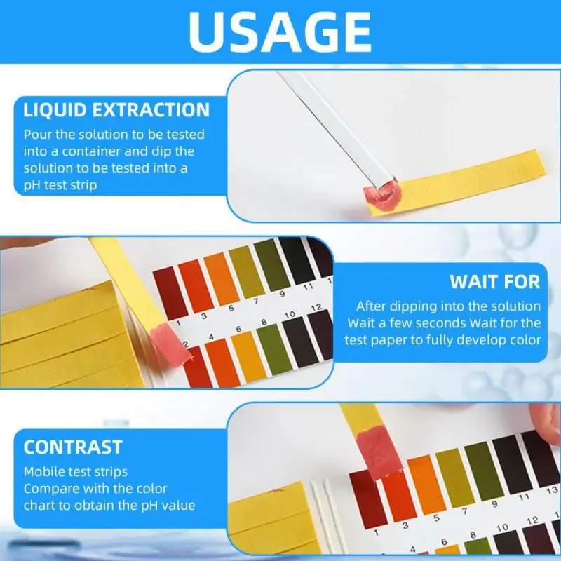 PH Test Strips For Water PH Litmus Paper 1-14 Cosmetics Soil Acidity Test Strips For Aquarium Measuring Instruments