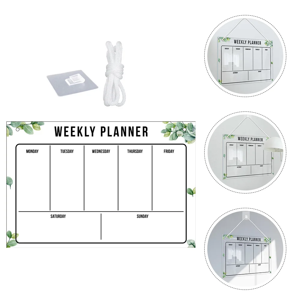 1 Set Hanging Acrylic Writing Board Modern Memo Board Home Office Memo Board transparent acrylic erasable message memo board multifunctional remind memo pad writing board office school stationery