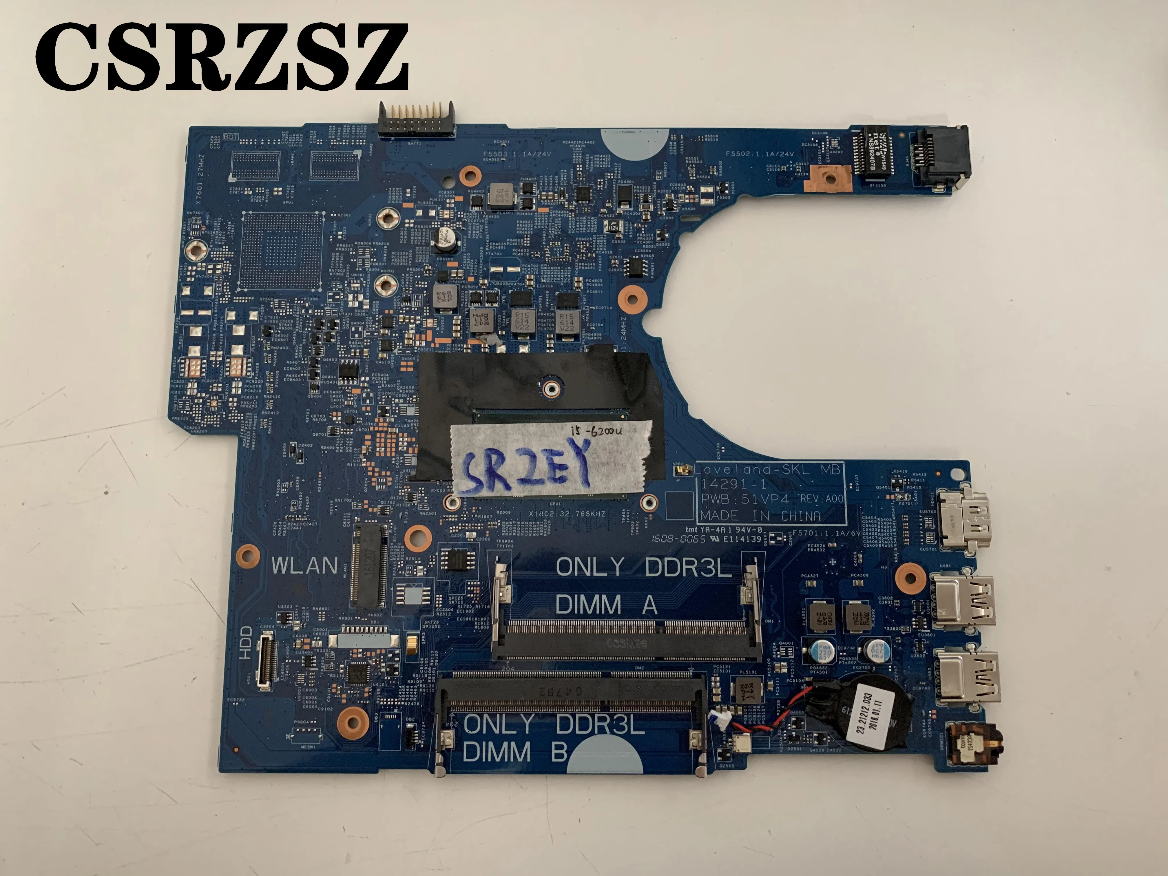 

CSRZSZ For Dell Latitude 3470 3570 Laptop motherboard with i5-6200u CN-0YKP8M 0YKP8M 14291-1 Mainboard 100% tested