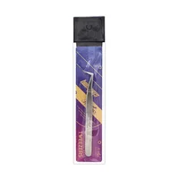 FUNMIX  Stainless Steel Tweezers  False Eyelash Extension Tweezers Anti-static Eyebrow Lash Tweezers Watchmaker Tools 2