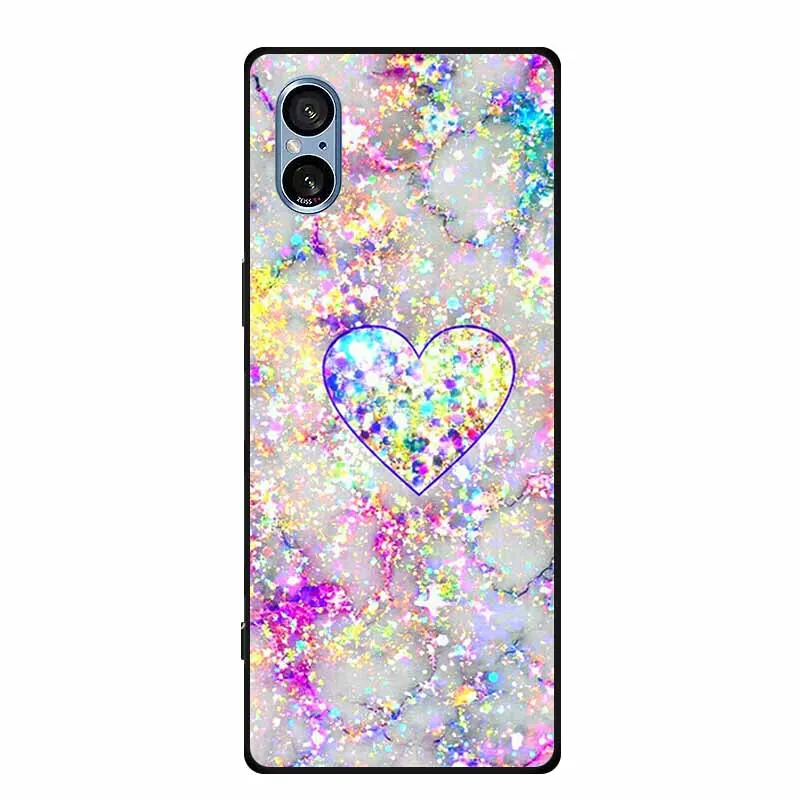 Stylish Black Silicone Soft Phone Case with Fashion Pictures