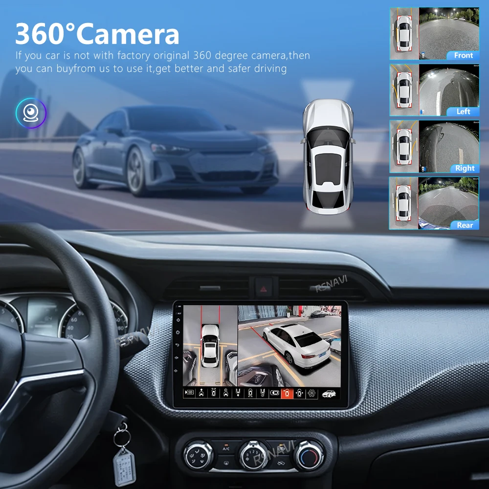 Radio Multimedia para Auto con Pantalla 2K y Android 16 Carplay para Nissan Kicks Micra P15 2016-2020, DSP Autoradio Estéreo 2Din 3