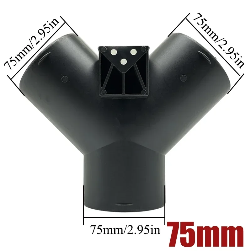 Air Vent Ducting T Piece Y Branch Pipe Connector Joiner Splitter 2X 42/60/75/90mm for Webasto Eberspaecher Diesel Parking Heater Diesel Heater Exhaust Pipe Air Diesel Heater Duct Pipe Air Diesel Heater Diesel Heater Heater Duct Connector Air Heater Exhaust Connector