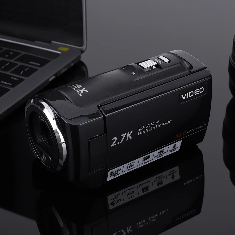 2.7k filmadora 2.8 polegadas tela de rotação de 270 graus câmera de vídeo filmadora gravador de vídeo filmadoras para gravação de viagens ao ar livre 5