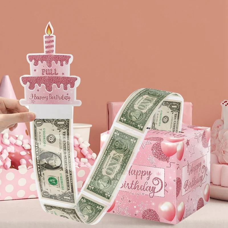 Birthday Money Gift Boxes with Pull-Out Happy Birthday Card, Fun Cash Surprise Packagin... - SKU MGB01127 - UGI Packaging