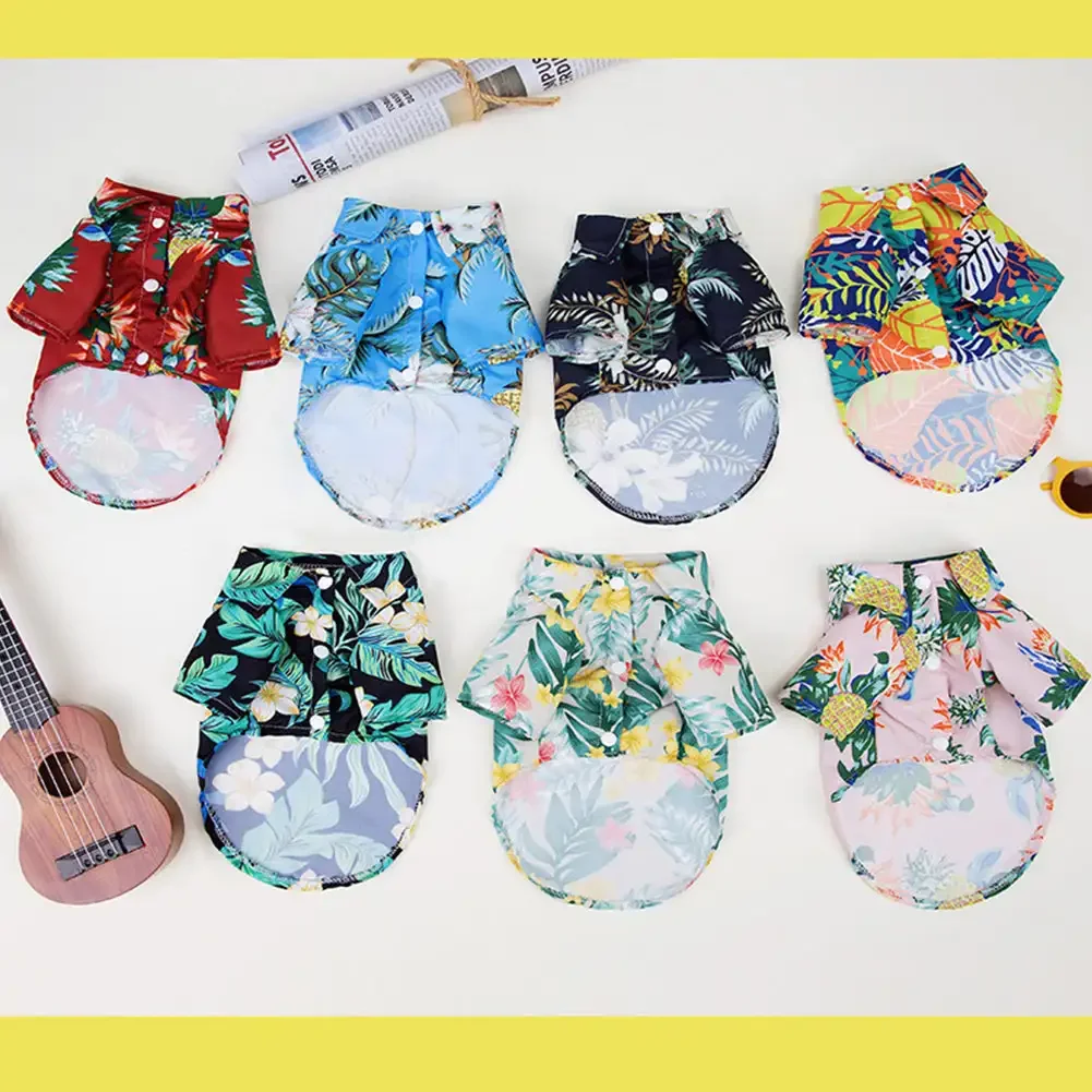 XL-5XL Hawaii Style Cute Summer T-shirts Comfortable Pet Shirt for Medium Large Dog Puppy Pet Clothes Products