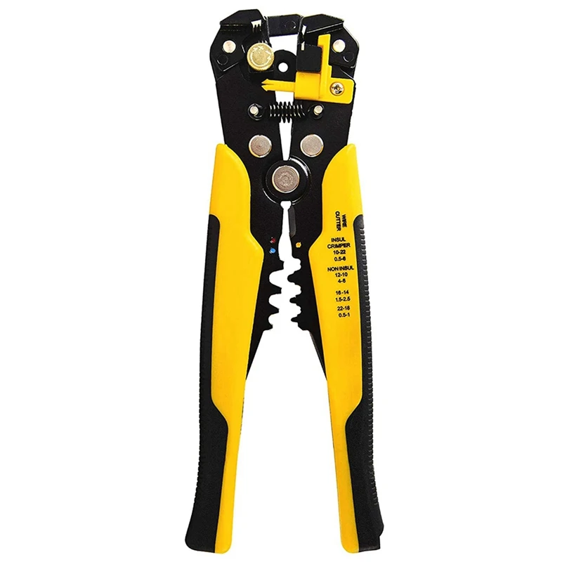 

AT14 Ire Stripper,AWG 10-24 Wire Stripping Plier 3-In-1 Automatic Strippers, Cable Cutter And Terminal Crimper