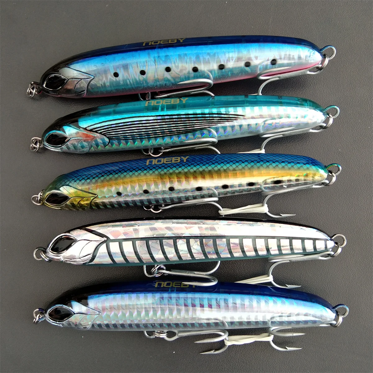 

NOEBY 5pcs Sinking Stickbait Fishing Lure 115mm 64g 130mm 81g Heavy Pencil Artificial Hard Bait for Saltwater Fishing Tackle