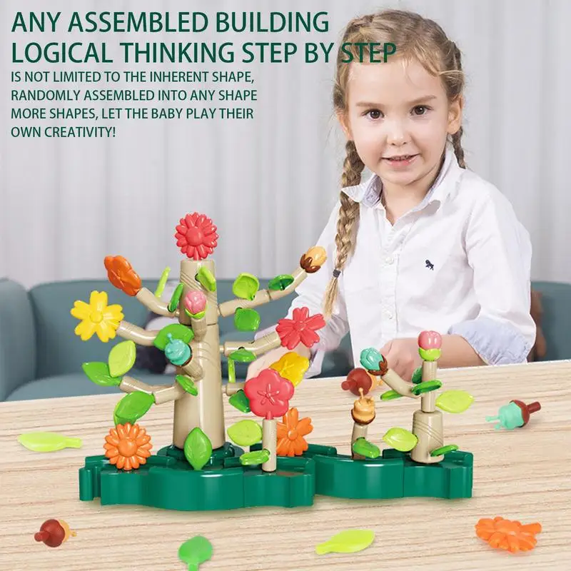 Flower Bouquet Building Kit Kids Crafts Educational Activity For Preschool Sorting & Stacking Toys Flower Trees Educational Kids
