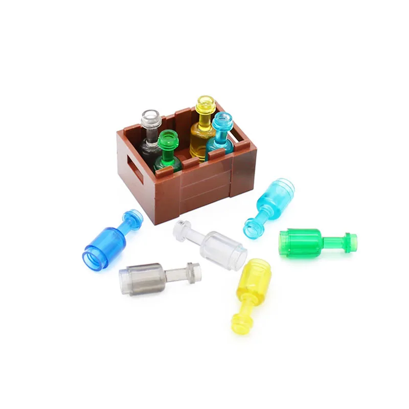 10-Piece Educational Toy Set: Perfume and Wine Glass Bottle Building Blocks