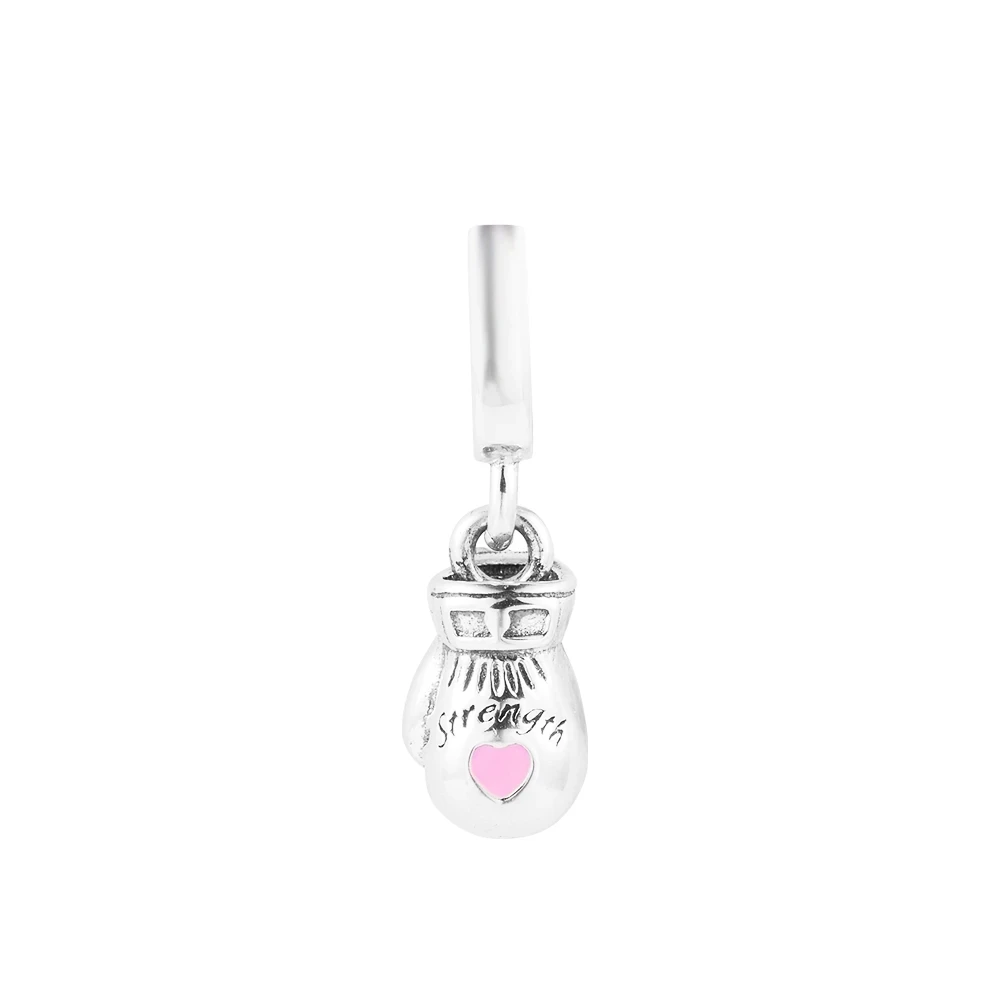 Charms 925 Original Boxing Glove Dangle Charm New In Phone Charm Keychain Women 925 sterling silver Bracelet Make Up Beads