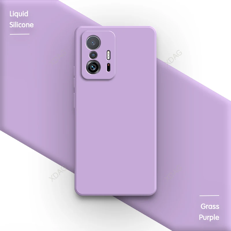Premium Liquid Silicone Half-Wrapped Phone Cover - Soft Protective Square Shell Housing Accessories