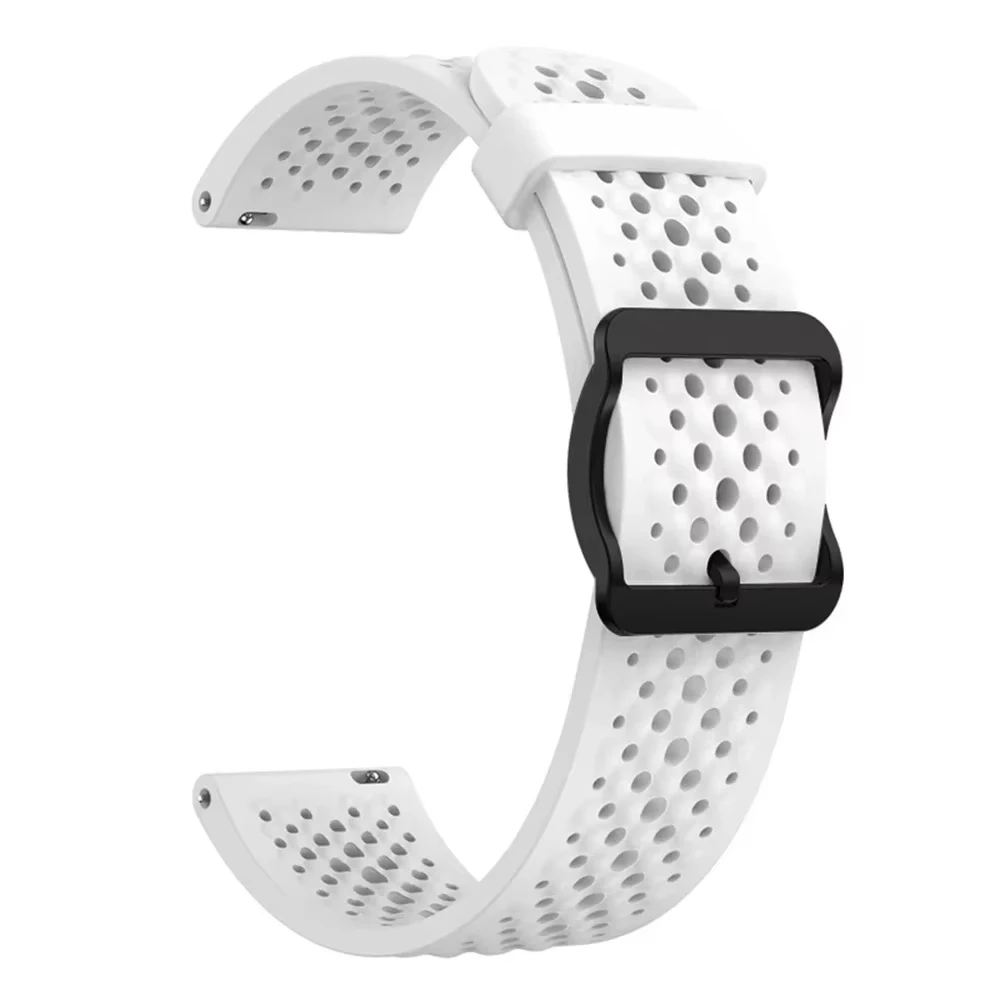 Breathable 22mm Silicone Watch Strap Replacement Bracelet