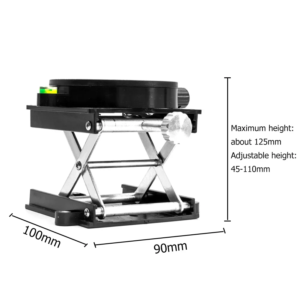 Adjustable Lift Stand For Laser Level 360-Degree Rotation Router Lift Table Adjustable Height Laser Level Lifting Platform woodworking lift table