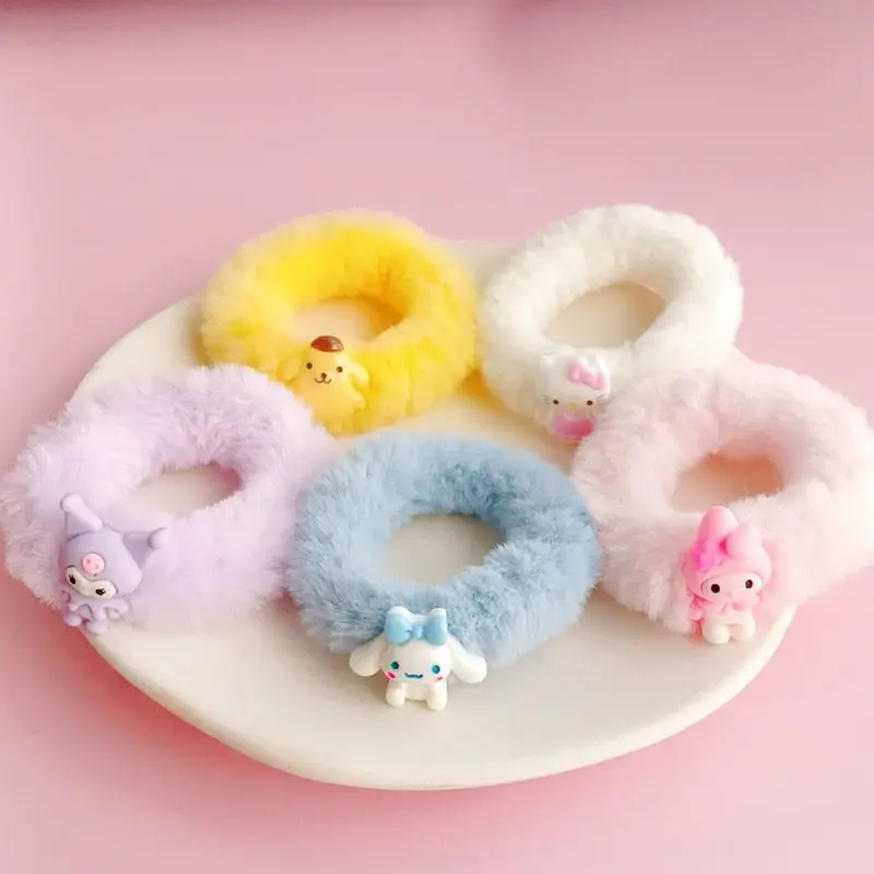 

5 шт., милые аксессуары для волос Hello Kitty в стиле аниме
