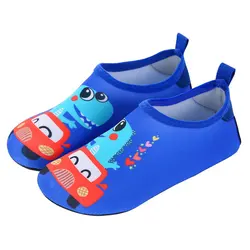 Kids Non - Slip Aqua Shoes - Barefoot Water Sports & Beach Footwear - 34 35(19.4 - 20.4CM) (Car Dinosaur)