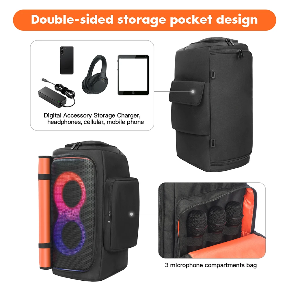 For JBL PARTYBOX 110/Club 120 Speaker Dust Cover Portable Speakers Dust Case Waterproof Double-Sided Storage Bag Zipper Closure
