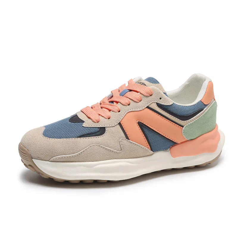 2022 New Platform Sneakers Fashion Breathable Soft Leather Shoes for Woman Casual Lace-up Designer Sneakers Female High Quality