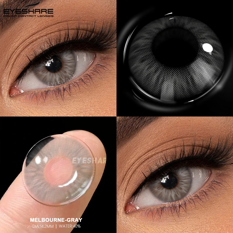 EYESHARE 1 Paar Kontaktlinsen in natürlicher Farbe, schöne Pupillenlinse für Augen, kosmetische braune Kontaktlinsen, blaue Linsen, jährliche Verwendung – Detail 10