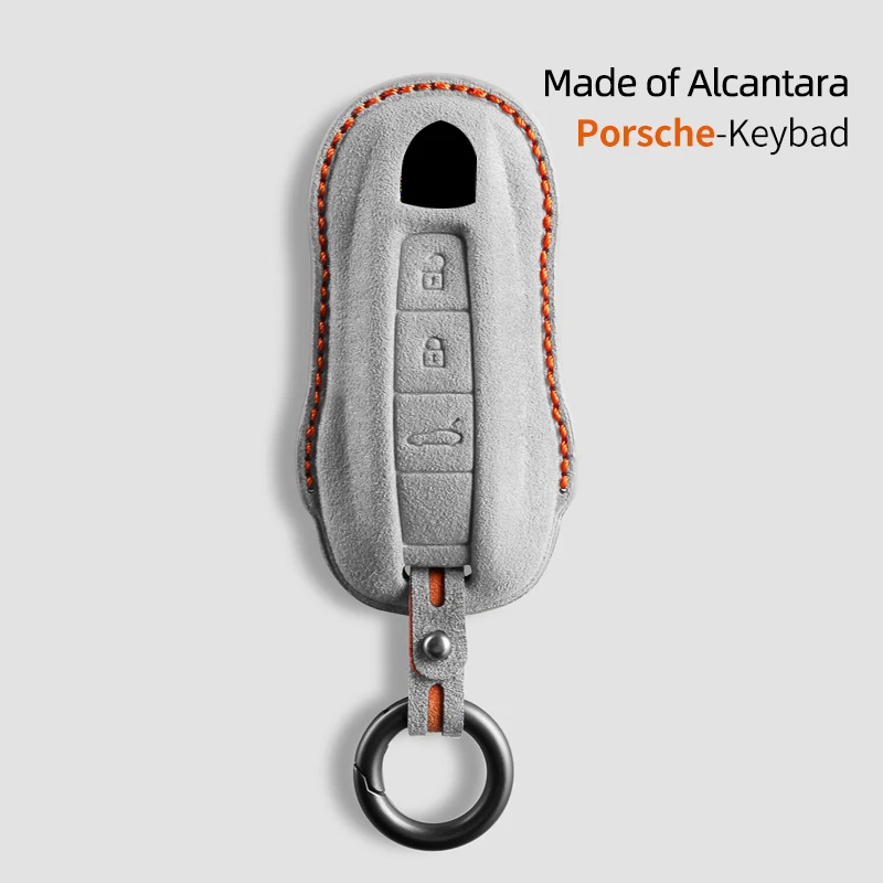 Fashion New Car Key Protection Shell Camoscio Per Porsche Cayenne Macan 911 Boxster Cayman Panamera 718 Accessori Auto