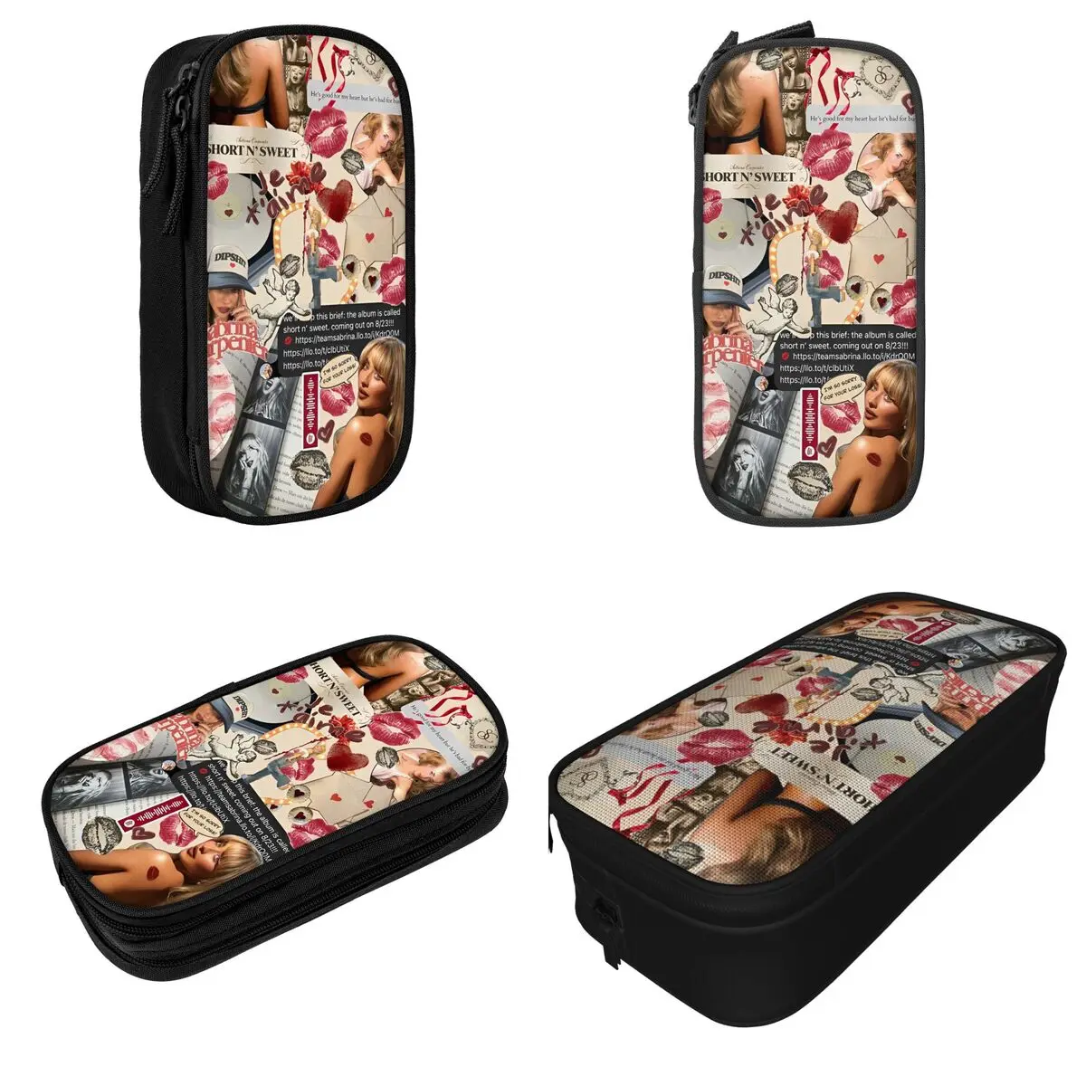 Sabrina Carpenter Pencil Case 90s Music Tour Pencilcases Pen for Student Big Capacity Bag Students School Stationery