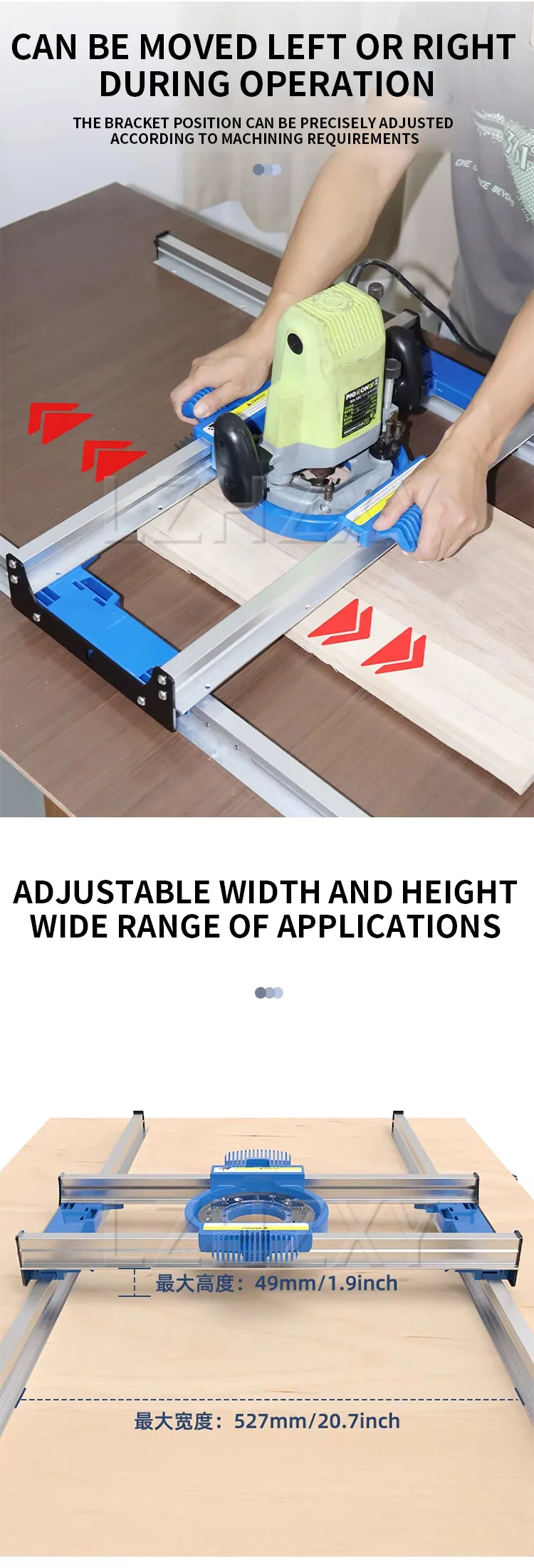 Woodworking Router Table Support Precision Positioning Aluminum Alloy Panel Flat