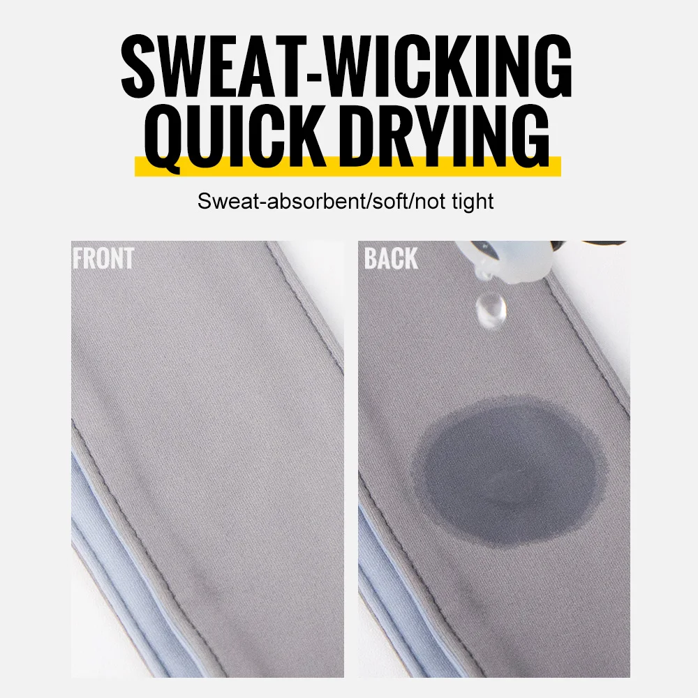 WRELS Sports Headbands Quick Dry Sweatbands Moisture Wicking Non-Slip Headband Adjustable Stretchy Head Tie Running Headbands